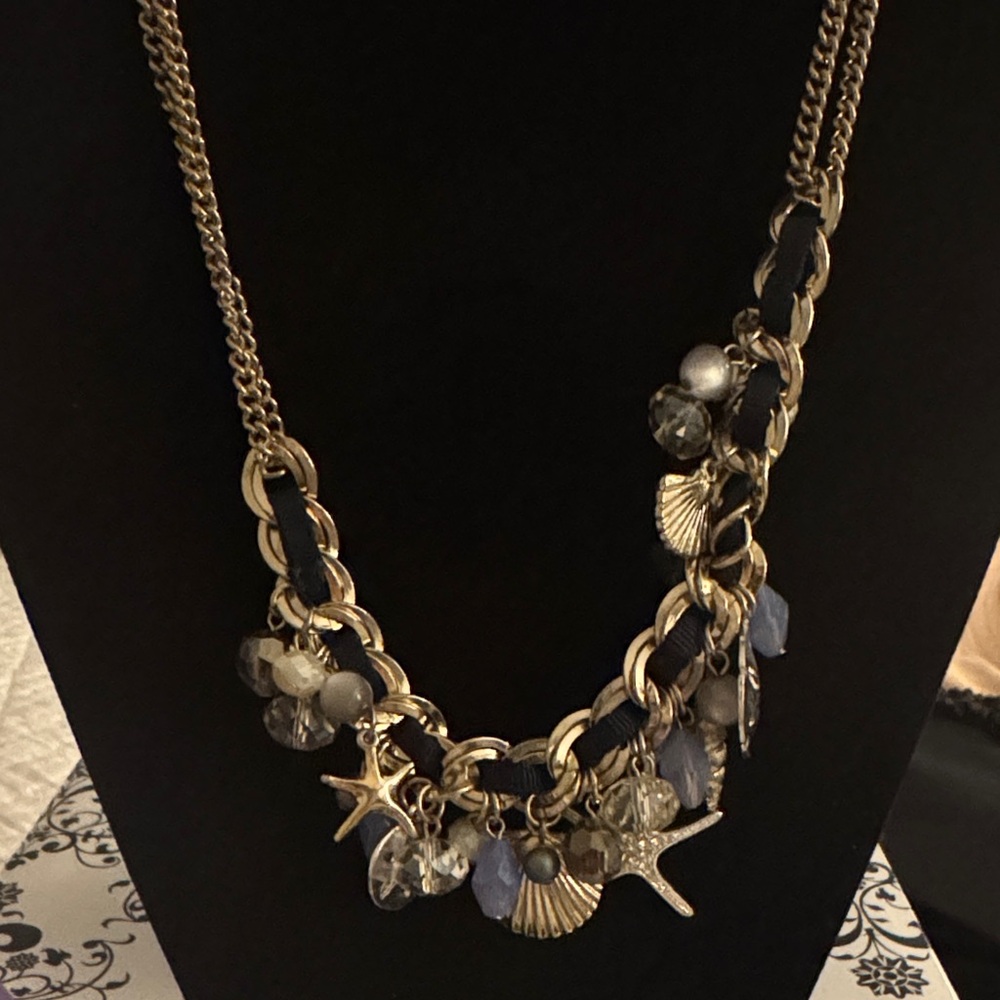 Gold and Silver Charm Necklace